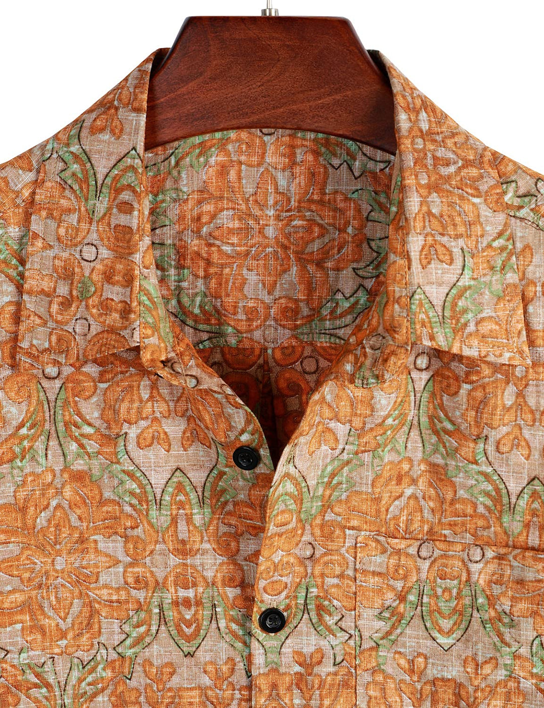 VATPAVE Mens Front Pocket Hawaiian Shirts Casual Floral