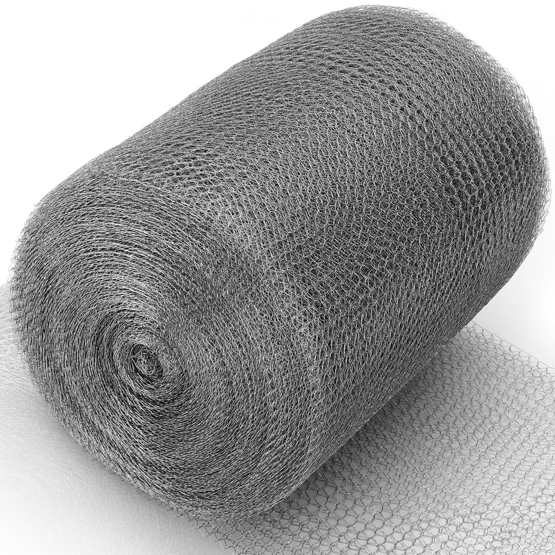 Upgraded 5” X 50 Ft Wire Mesh Hole Fill Fabric, Stainless Steel Gap Blocker Easy to Work with, Flexible Stretchy Hardware Cloth Fabric DIY Kit, Perfect Filler