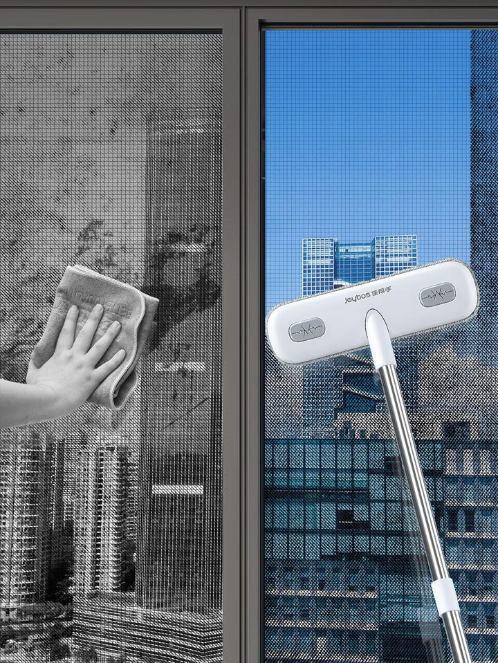 Cleaning Brush for Window Screen, Screen Cleaner Tool, 2 in 1 Mesh Screen Cleaning Brush, Small Brush for Patio, Door, Porch Screens, White &amp;Grey Brush Cleaners for Screen