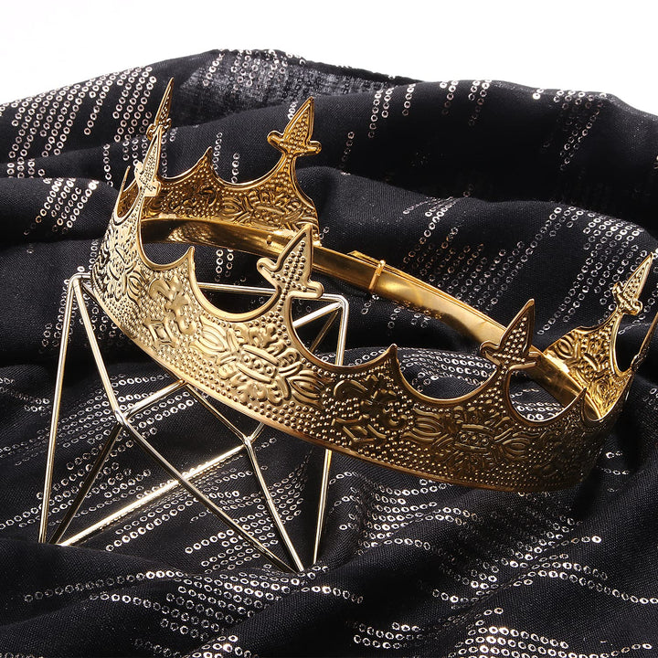 CROWN GUIDE King Crown for Men Medieval Wedding, Royal 