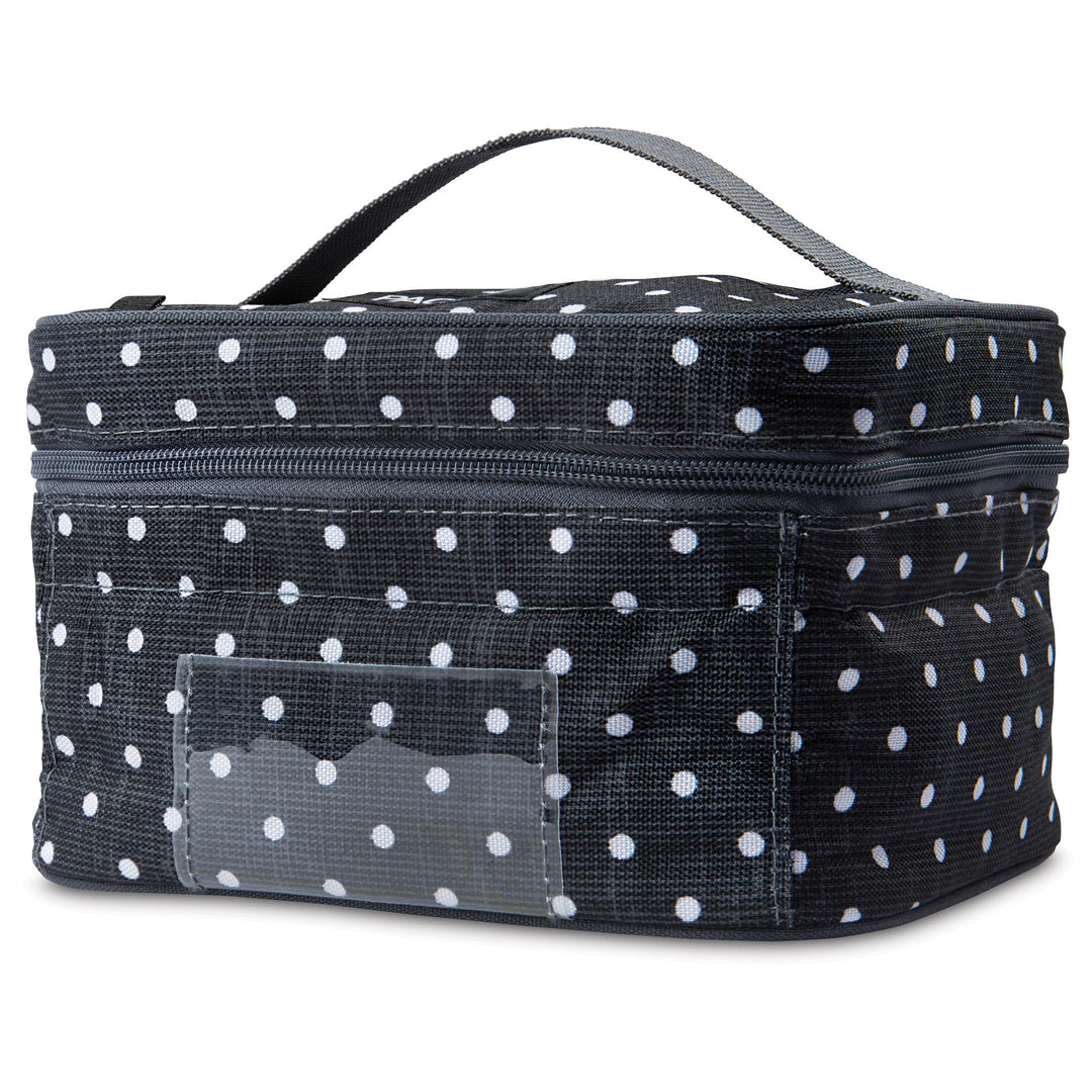 Freezable Bottle Cooler for Breastmilk and Formula, Polka Dots, Built with EcoFreeze Technology, Collapsible, Reusable, Zip Closure and Top Handle, Fits up to four, 5 oz Bottles