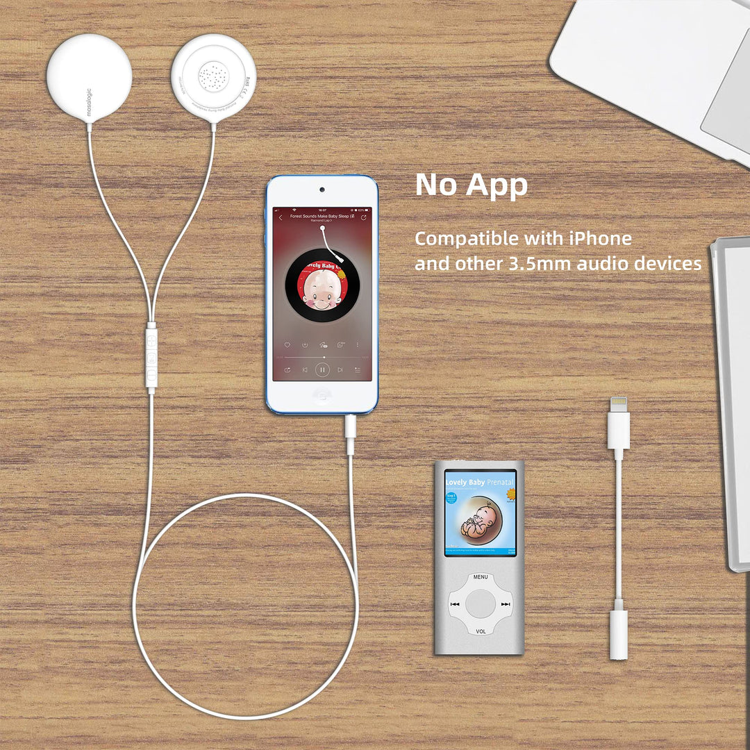 Mosalogic Baby Bump Headphone Pregnancy Headphones Belly Speaker Play Music Voice Story for Baby in The Womb Pregnancy Gift for Mom to Be
