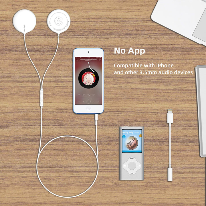 Mosalogic Baby Bump Headphone Pregnancy Headphones Belly Speaker Play Music Voice Story for Baby in The Womb Pregnancy Gift for Mom to Be