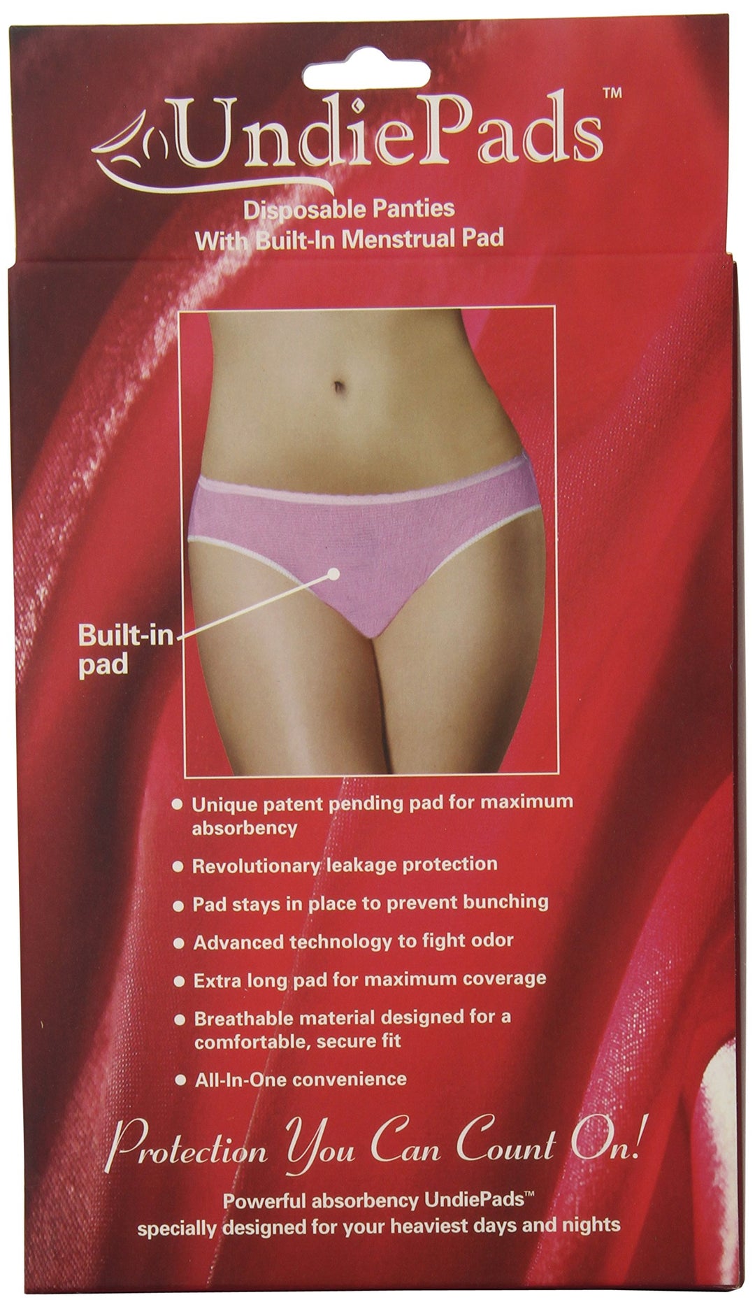 Period Panties With Built-in Pad Size Small 3 Pack Mens