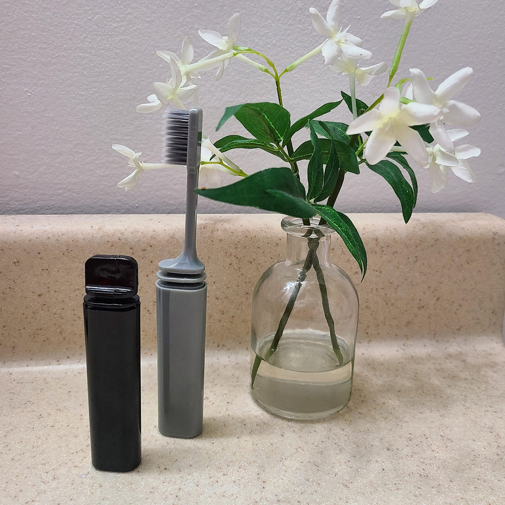 Bamboo Charcoal Folding Toothbrush for Travel Camping H