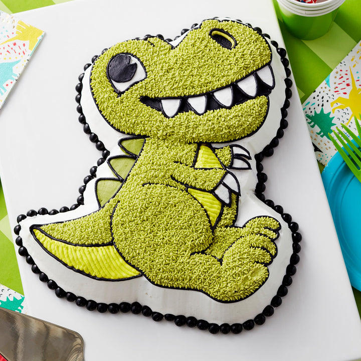 Dinosaur Cake Pan, Kids 3D Birthday Cake Pan, Silver, Aluminum