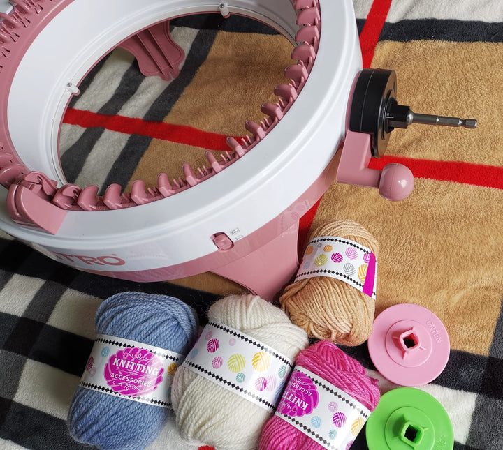 Power Adapter for Sentro Knitting Machine,Crank Handle Adapter for Knitting,Adapter with Hex Steel Bit Compatible with Sentro 48/40/22 and Jamit,Screwdriver Attachment for Knitting (Light Green)