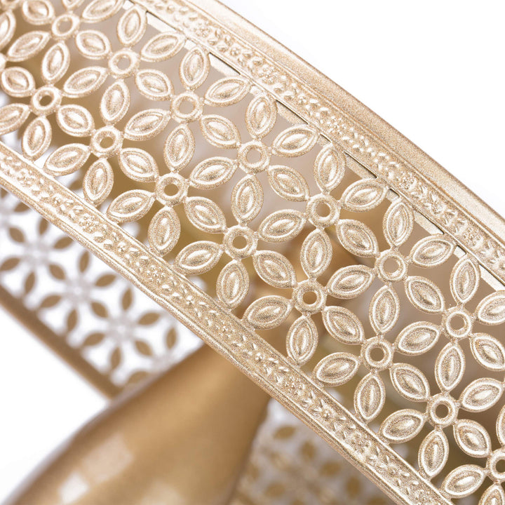 Set of 3 Cake Stands Round Modern Cake Stand Set Metal Cupcake Dessert Display Stand, Light Gold