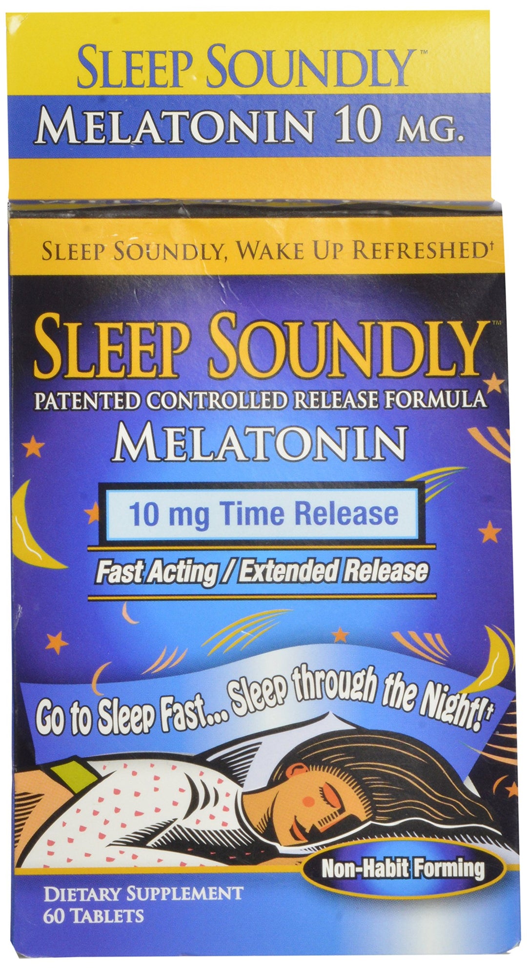 Sleep Soundly Melatonin 10mg, Fast Acting, Extended Rel