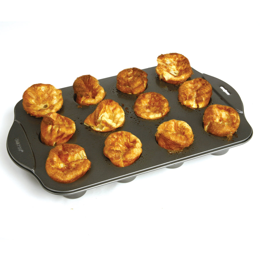 Norpro 3971 Nonstick Mini Popover Pan, 12 Count