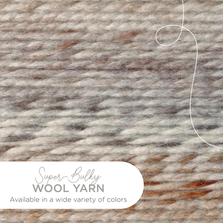 Wool-Ease Thick &amp; Quick Yarn, Soft and Bulky Yarn for Knitting, Crocheting, and Crafting, 1 Skein, Fossil