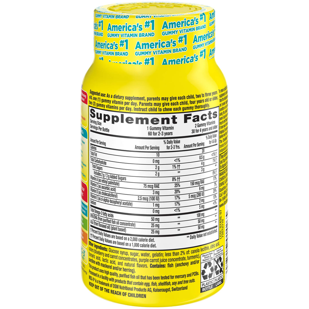 L&#39;il Critters Omega-3 Vitamin Gummy Fish 60 Count (Pack of 2)