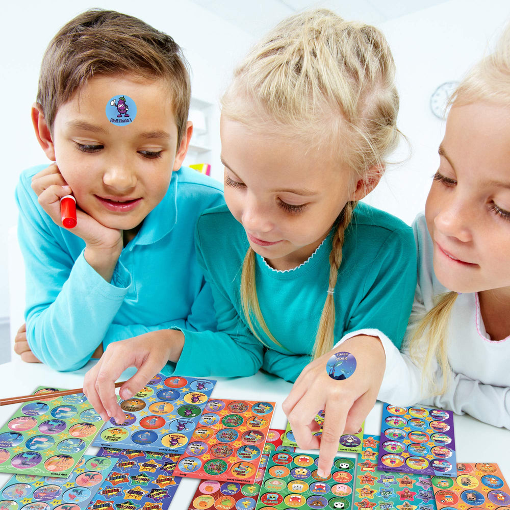 Scratch and sniff Stickers, Smelly Stickers for Kids - 48 Sheets Reward Stinky Stickers Gift for Christmas