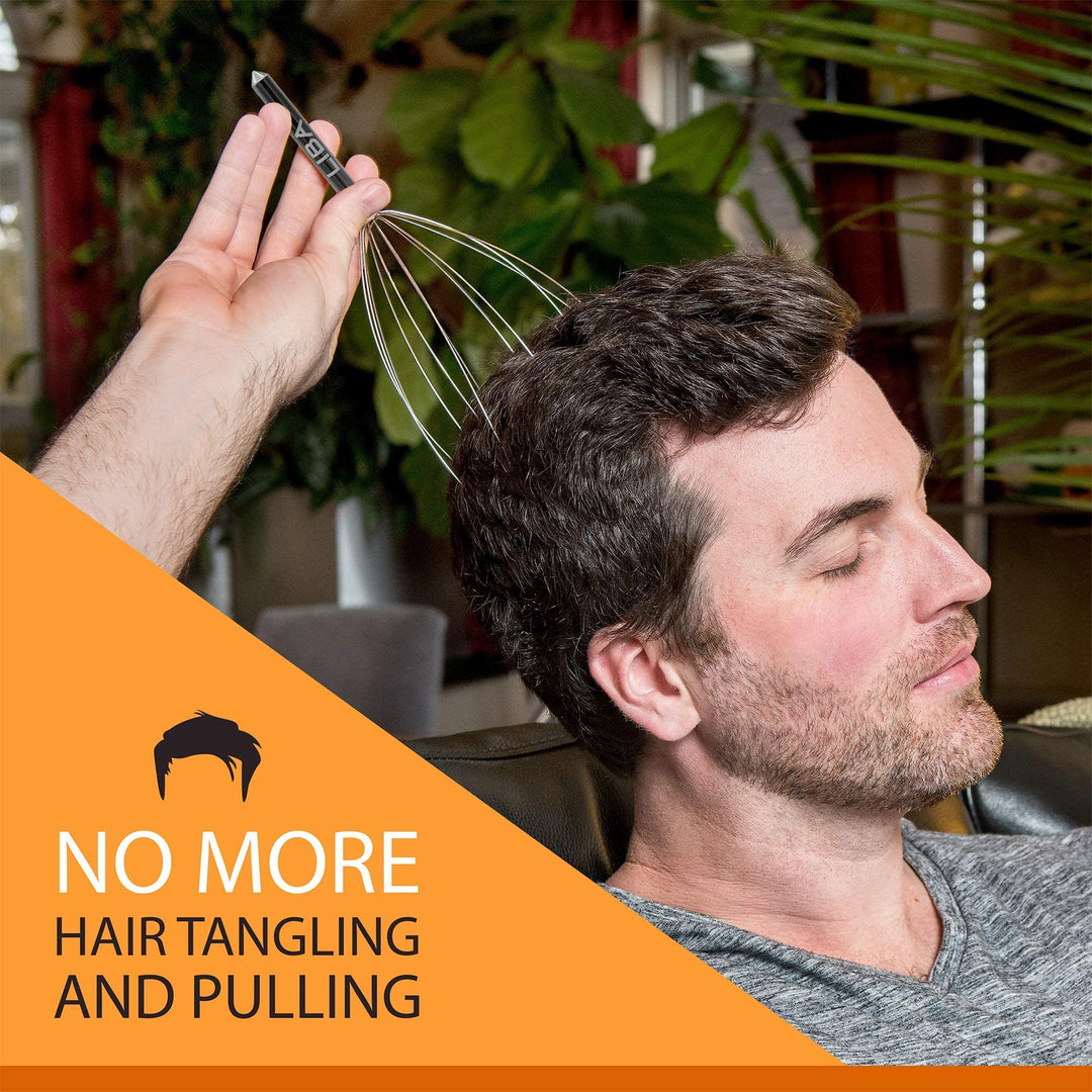 LiBa Scalp Massager Tool In Black (2-Pack) Head Hair Sc