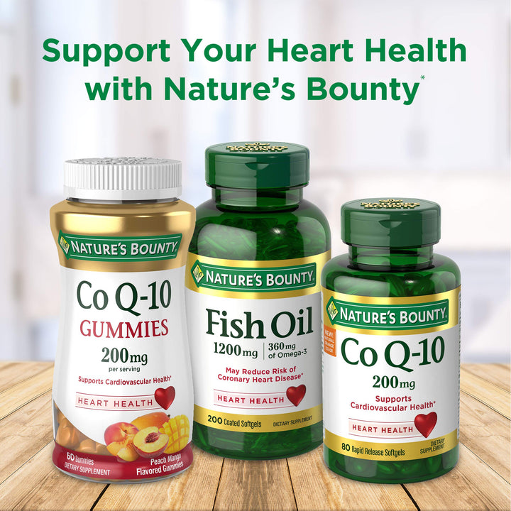 Nature&#39;s Bounty Fish Oil, Dietary Supplement, Omega 3, Supports Heart Health, 1200mg, Rapid Release Softgels, 320 Ct