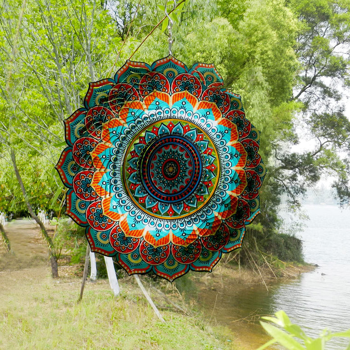 LJLIFART Wind Spinner Mandala Blessedness 12 inch 3D St