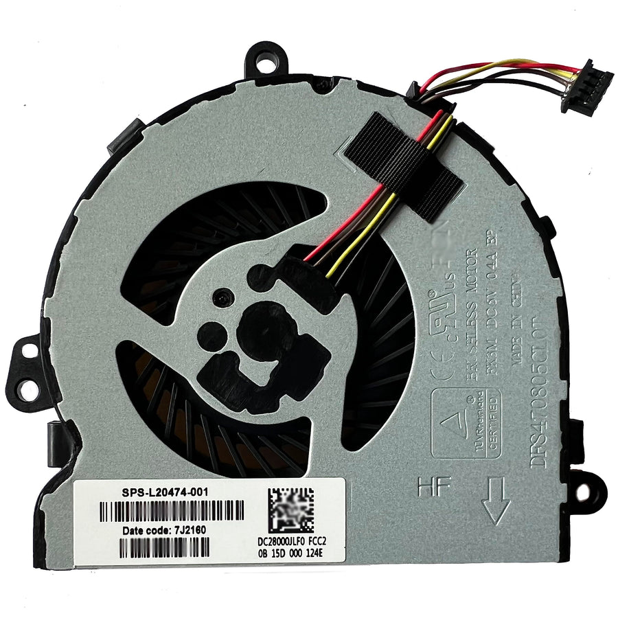 hk-Part Fan Replacement for HP 250 G7 255 G7 256 G7 CPU Cooling Fan SPS L20474-001 UMA