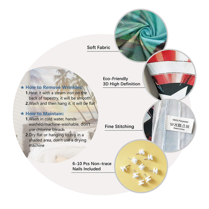 Vincent Van Gogh Wall Tapestry Green Wheat Fields Oil Painting Wall Hanging Art Home Decor for Living Room Bedroom Bathroom Dorm, 60 W x 40 L (150cmx100cm) - Wheat Field with Cypresses