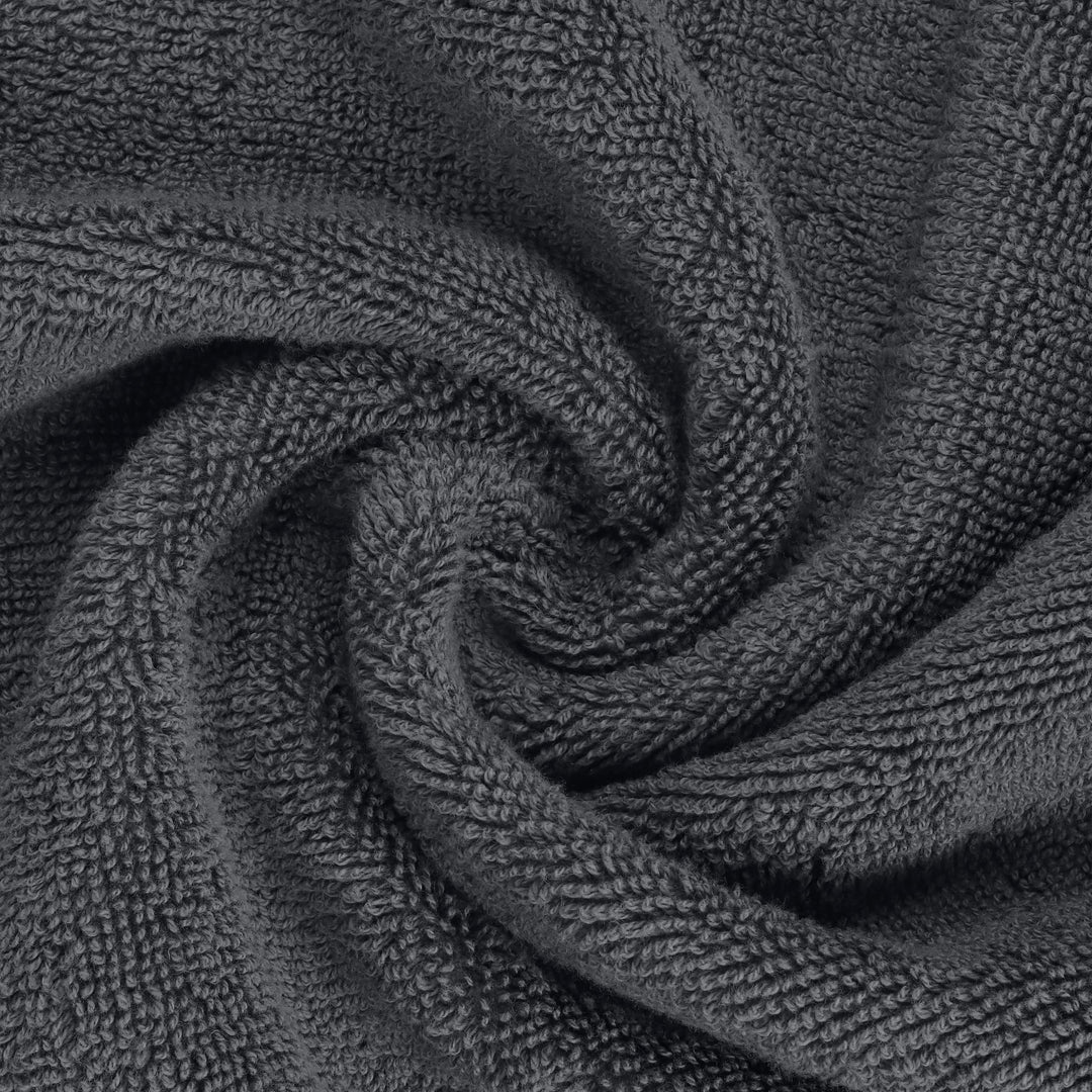 6 Piece Premium Hand Towels Set, (16 x 28 inches) 100% Ring Spun Cotton, Lightweight and Highly Absorbent Towels for Bathroom, Travel, Camp, Hotel, and Spa (Grey)