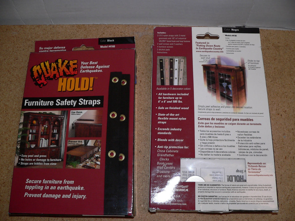 4160 Furniture Strap Kit, Black