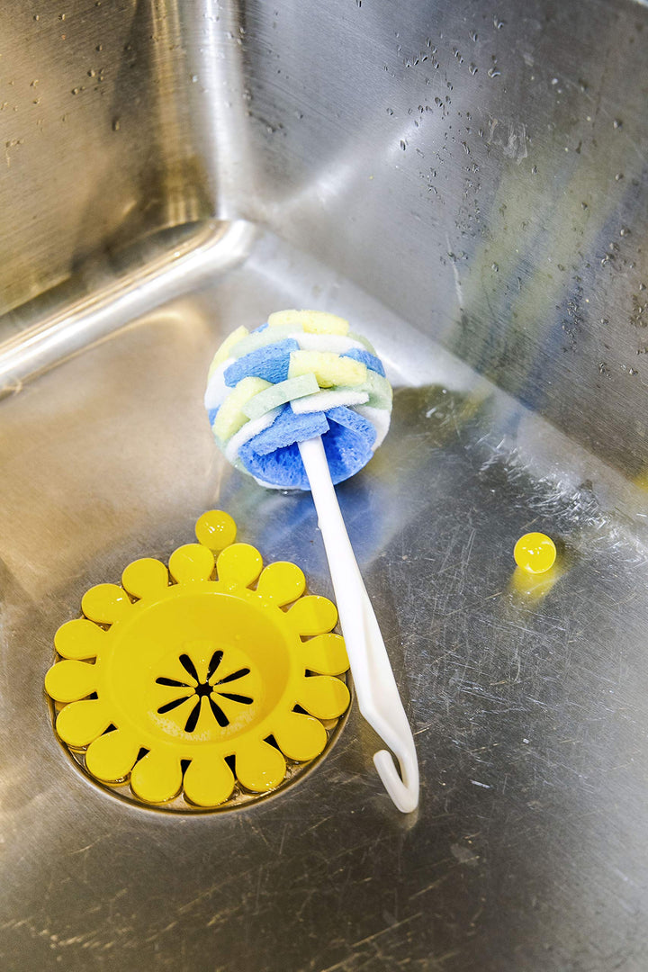 Compac Sink Daisy Scented Sink Strainer, Lemon, 2 Count