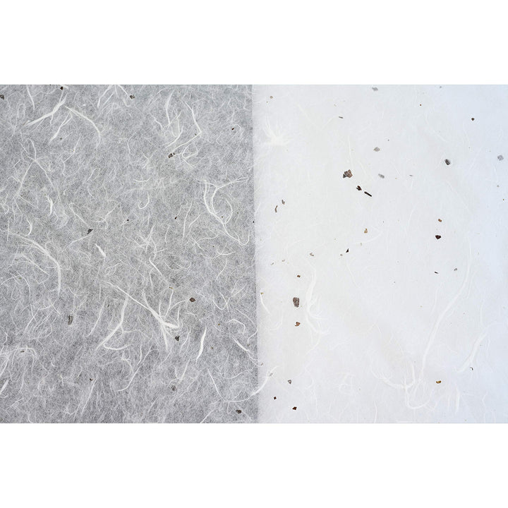 Korean Mulberry Paper HanJi Natural Fiber Texture Gift Wrapping Packaging Decorative Wallpaper UnYong-Ji Roll White with Mulberry bark Spots 54Cm x 20m (21.3 x 787.4 Inches)