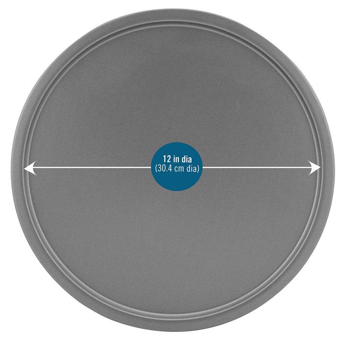 G &amp; S Metal Products Company OvenStuff Nonstick 12” Pizza Pan, 2-Piece Set, Gray
