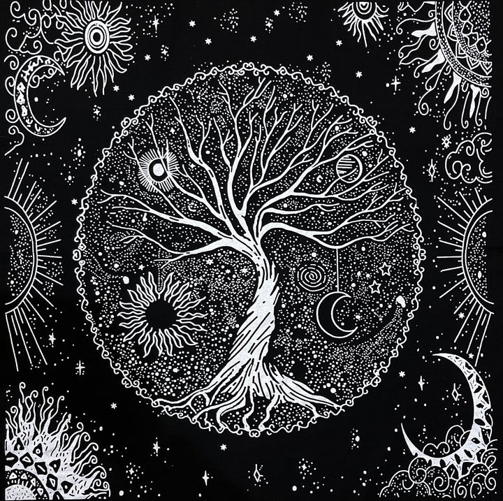 Indian Consigners Tree of Life Altar Cloth Tapestry Tab