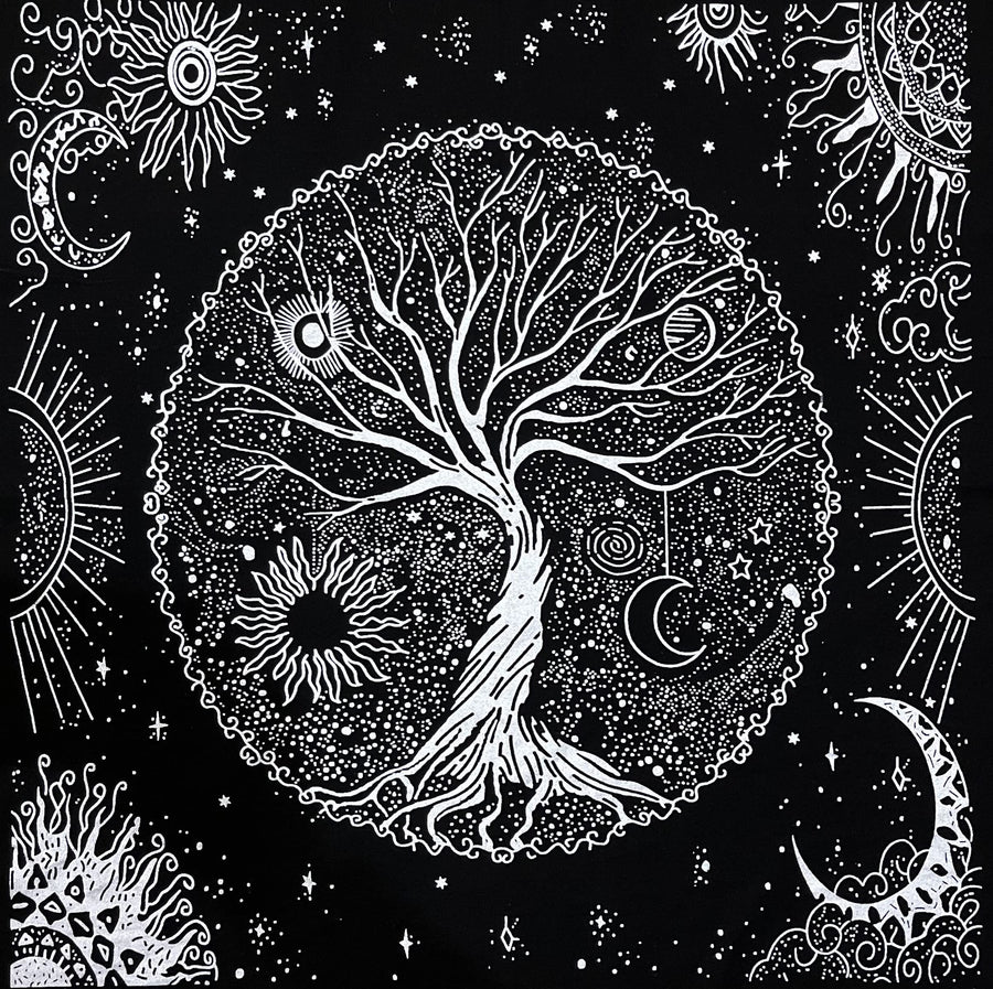 Indian Consigners Tree of Life Altar Cloth Tapestry Tab