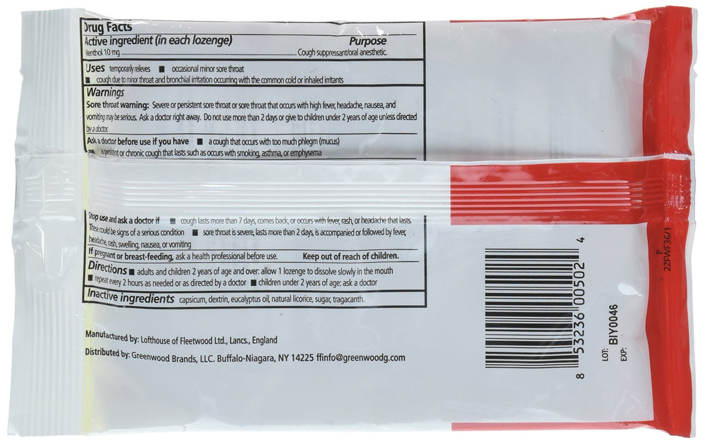 Unbranded Fishermans Friend Original Extra Strong Cough