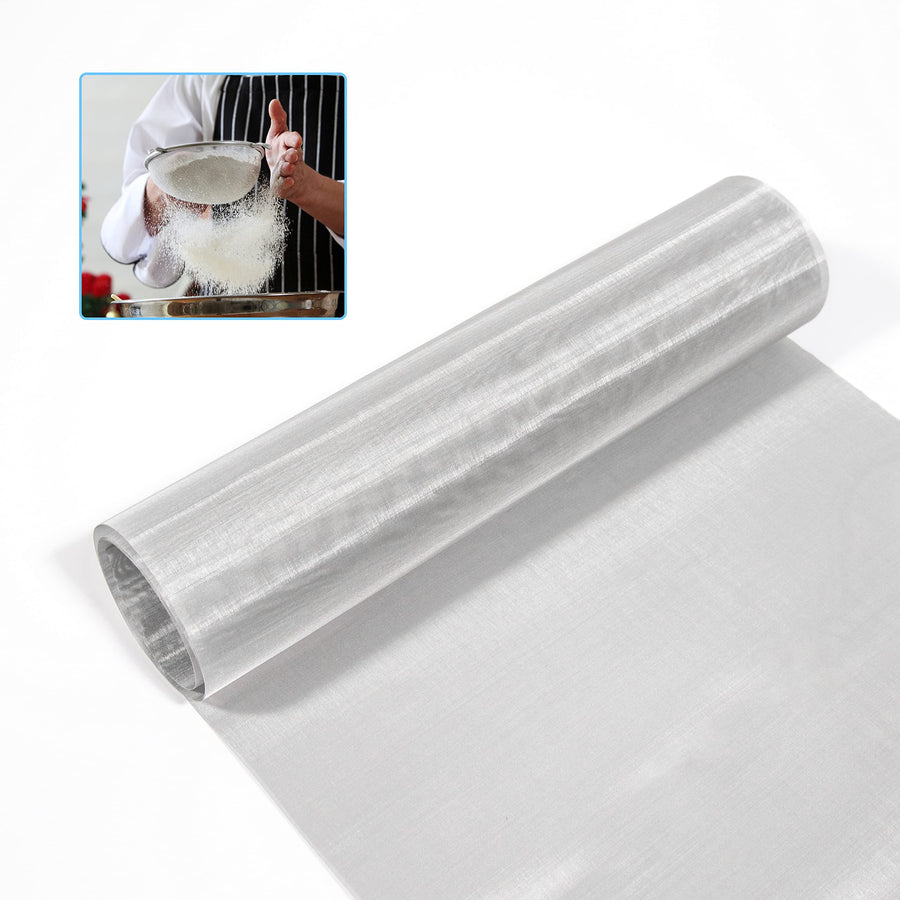 304 Stainless Steel Woven Wire 120 Mesh Fine Screen Mesh Steel Woven Mesh for Filter Mesh, Filtration Cloth, 12 x 40 Inch
