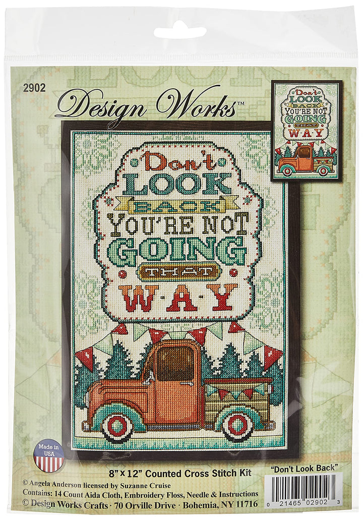 Design Works Crafts Inc. Don&#39;t Look Back, 8&#39;&#39; x 12&#39;&#39; Counted Cross Stitch Kit