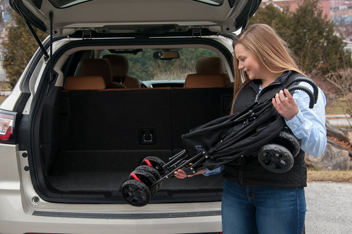 Travel Lite Plus Stroller, Compact, Easy Fold, No Assembly Required, Large Wheels for Cats and Dogs up to 15 pounds, 3 Colors