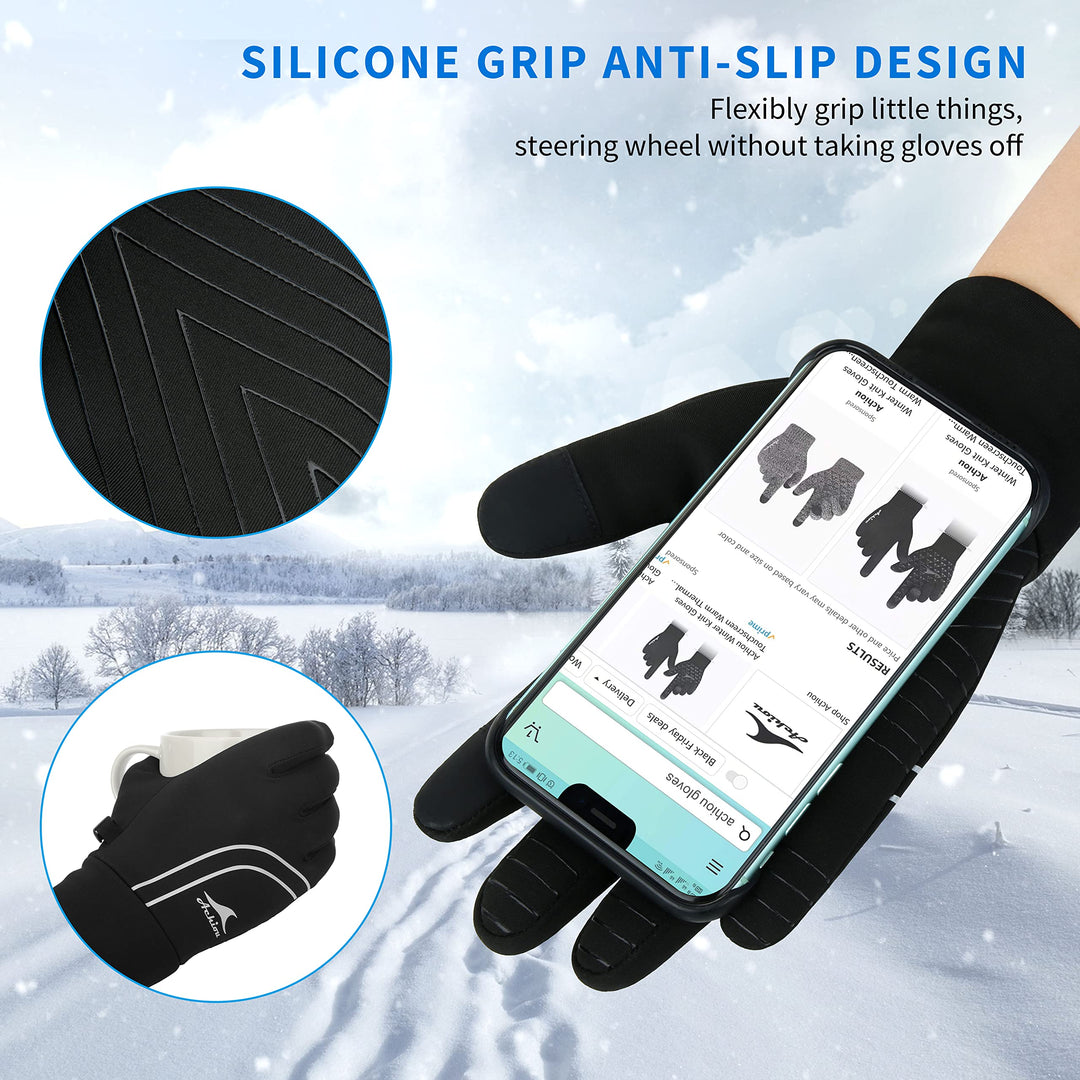 Winter Running Gloves for Men Women,Lightweight Touchscreen Gloves, Liners Thermal Warm Gloves for Cycling,Driving, Hiking, Walking, Texting