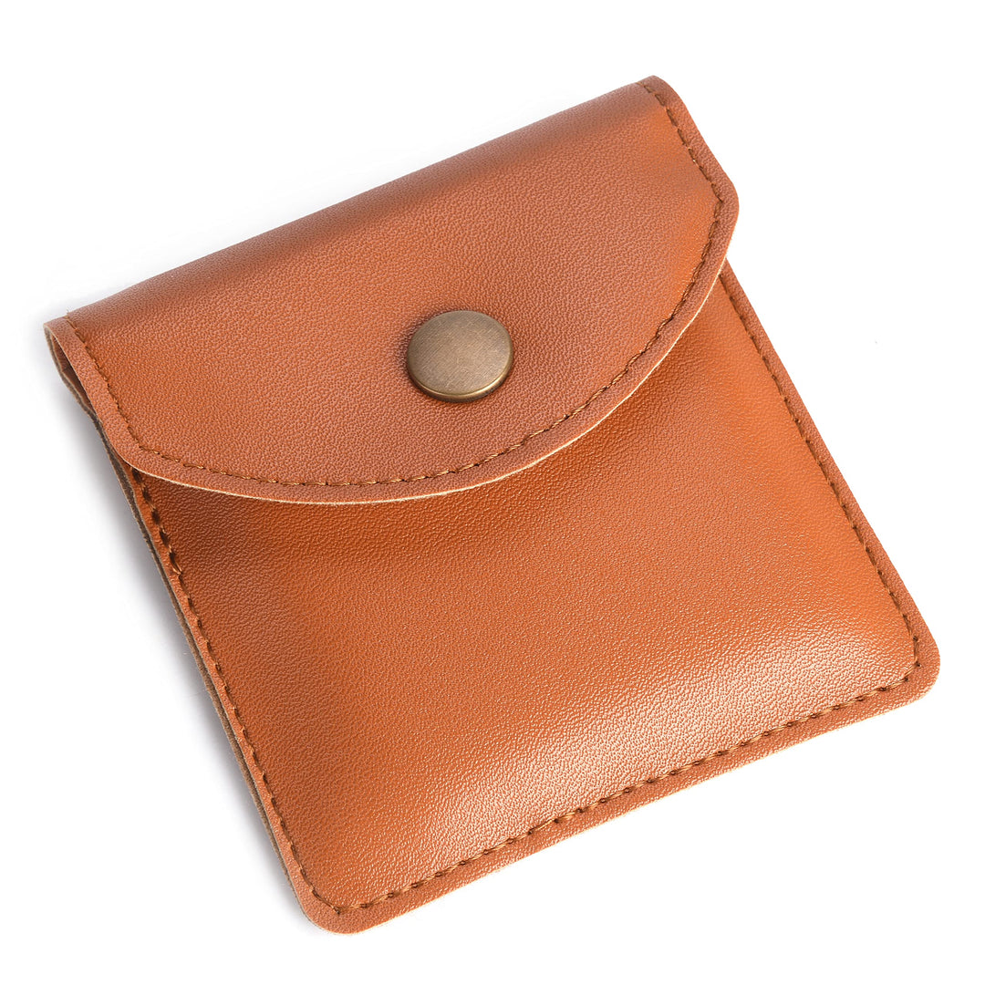 Brown &amp; Black Leather Ashtray Pocket Pouch - Compact Odour Free and Fire Resistant Portable and Discrete Ashtray - Home Decor &amp; Accents (2 Pack)