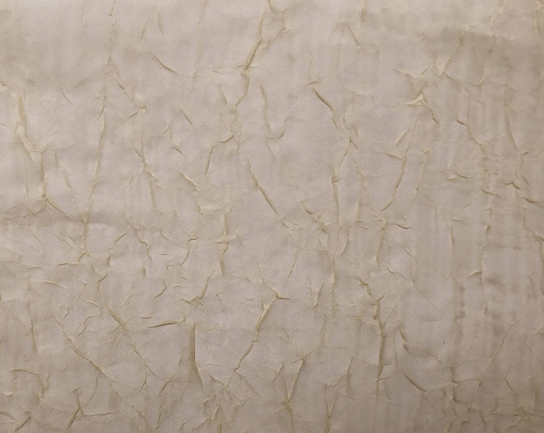 Erica Crushed Voile Ascot Beaded Sheer Rod Pocket Curtain Valance