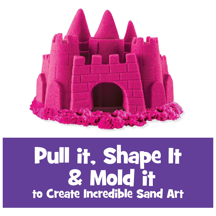 , 2lb Pink Play Sand in Resealable Bag, Moldable Sensory Toys, Christmas Gifts for Kids Ages 3+