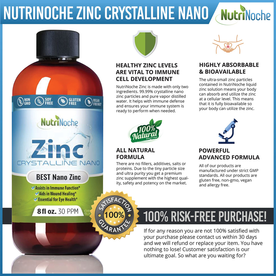 NutriNoche Pure Crystalline Liquid Zinc Supplement - 30