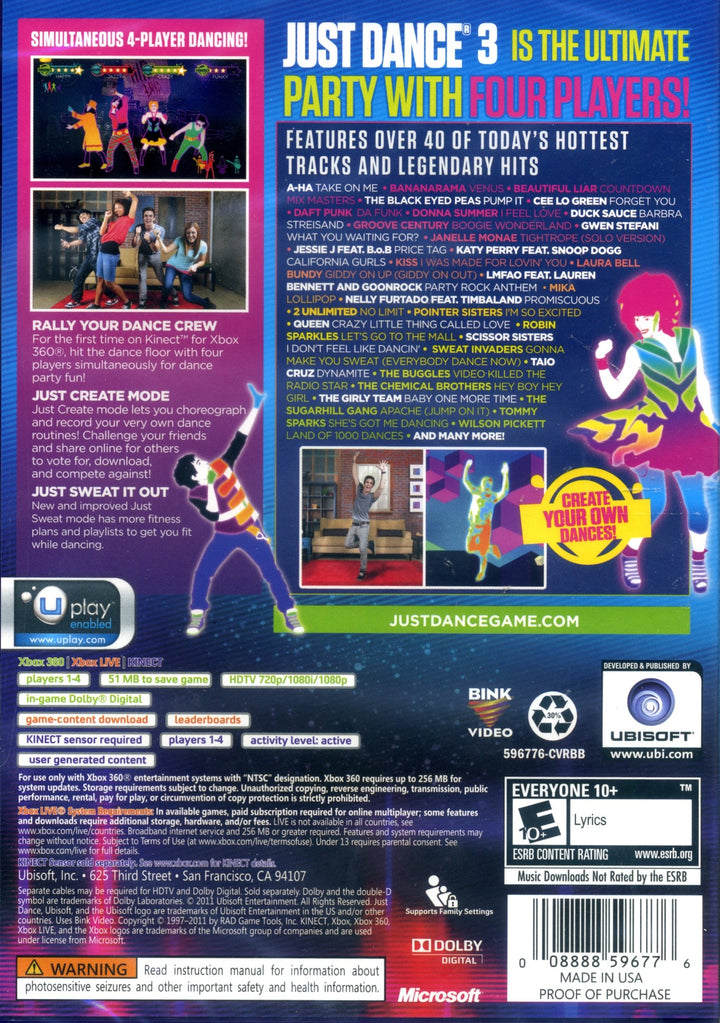 Just Dance 3 with Katy Perry Bonus Tracks - Xbox 360