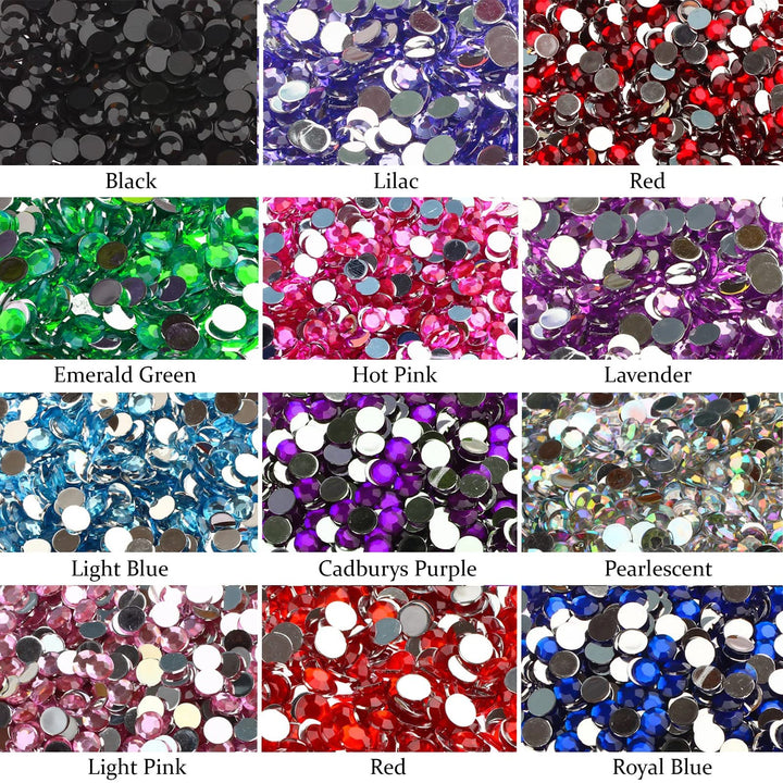 4580 Pieces Rhinestones for Nails Face Gems Makeup Rhinestones for Eyes Flatback Rhinestones Art Decoration Crafts DIY Nails Art Clothes Shoes Bags Decoration