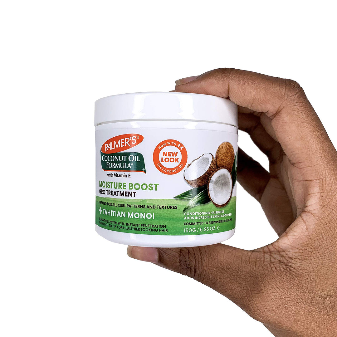 Palmer&#39;s Coconut Oil Formula Moisture Gro Hairdress Hair Cream, Restorative Leave In Conditioner to Minimize Breakage and Add Shine, 5.25 Ounce Jar