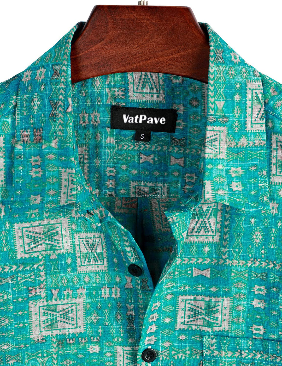 VATPAVE Mens Front Pocket Hawaiian Shirts Casual Floral