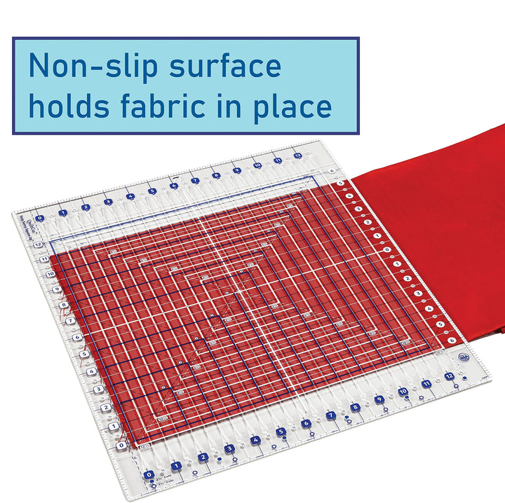 QuiltCut Strip Savvy Square Up Slotted Quilting Ruler, 