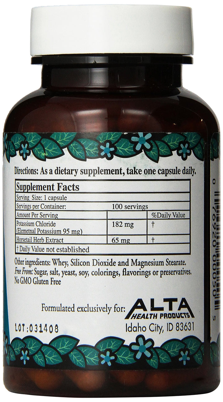 Alta Health Potassium Chloride and Silica Capsules, 100