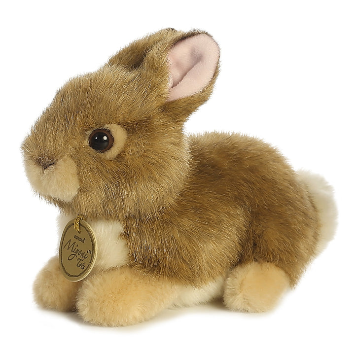 ® Adorable Miyoni® Tots Baby Bunny Stuffed Animal - Lifelike Detail - Cherished Companionship - Brown 7 Inches