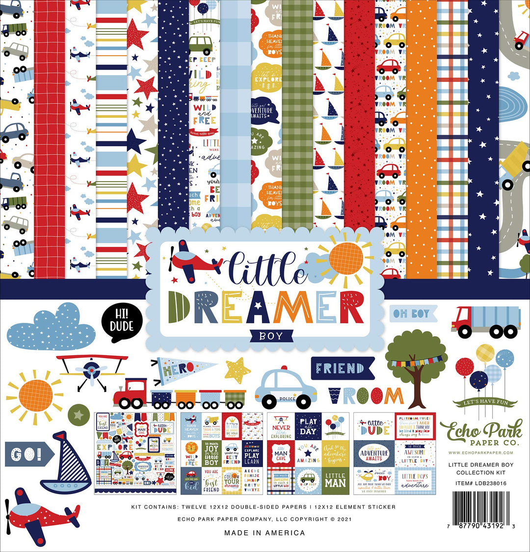Echo Park Paper Co. Little Dreamer Boy Collection Kit