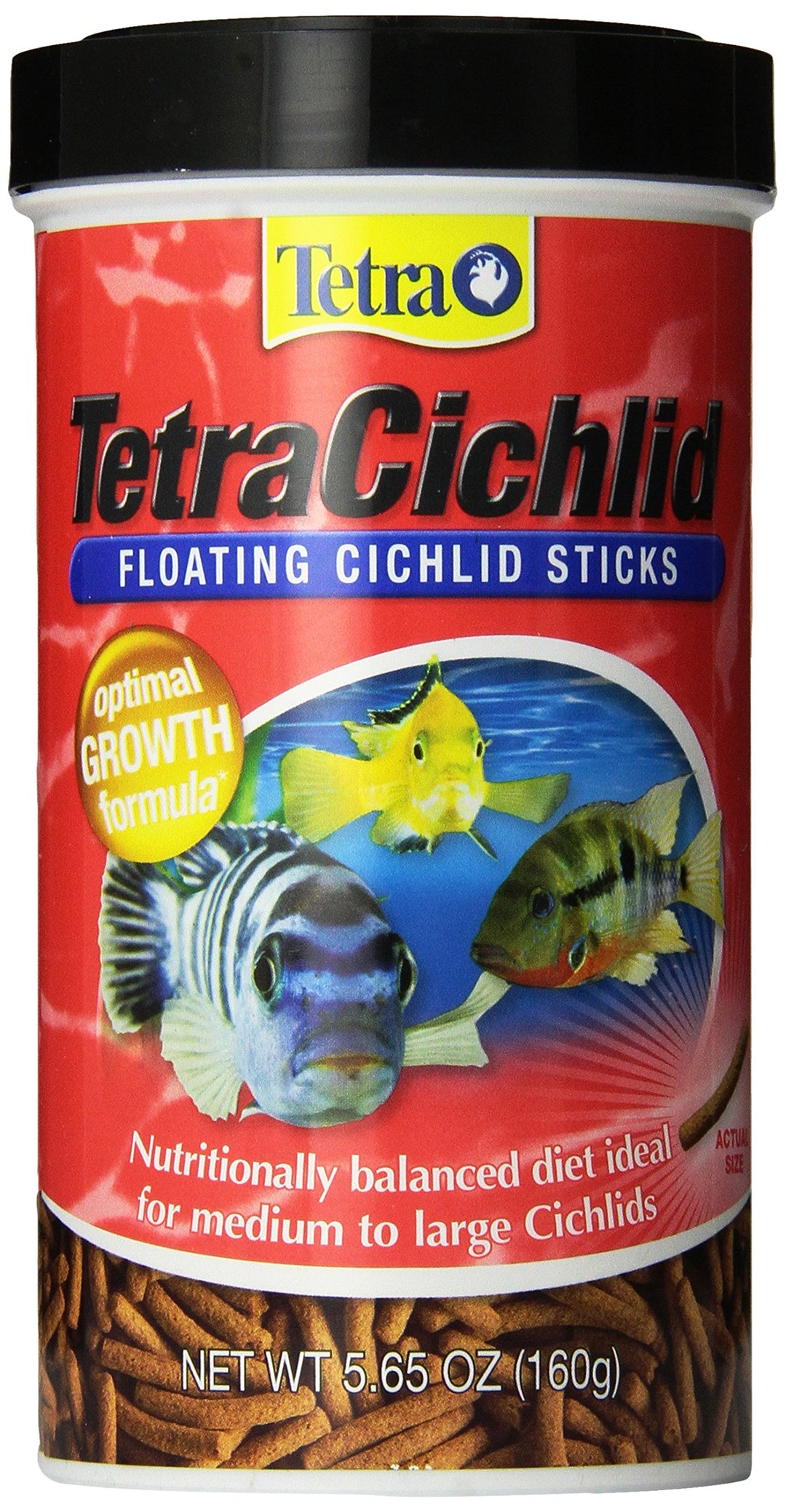 Cichlid Floating Cichlid Sticks 5.65 Ounces, Nutritionally Balanced Diet