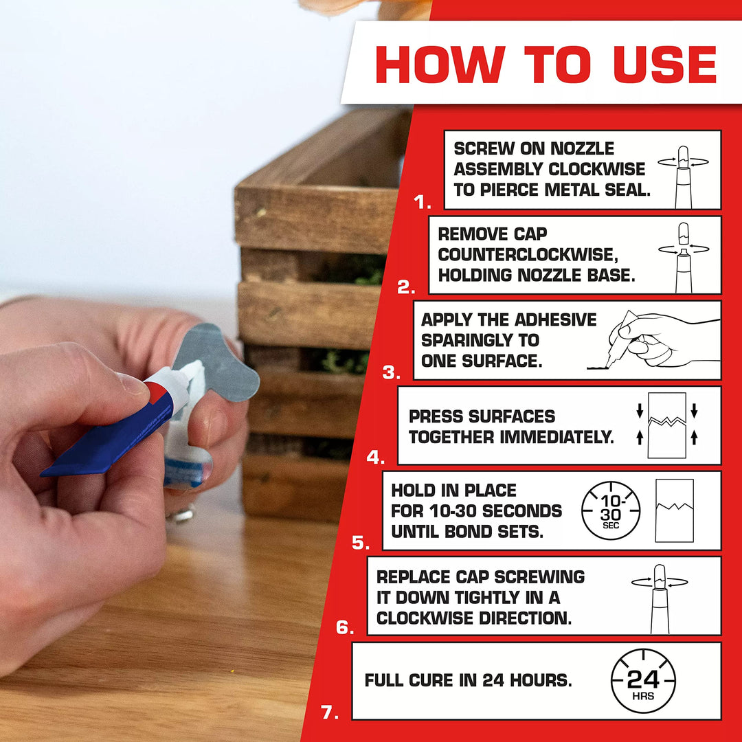 1734231-6 Liquid to Go Super Glue, 6-Pack of Squeeze Tubes, Clear