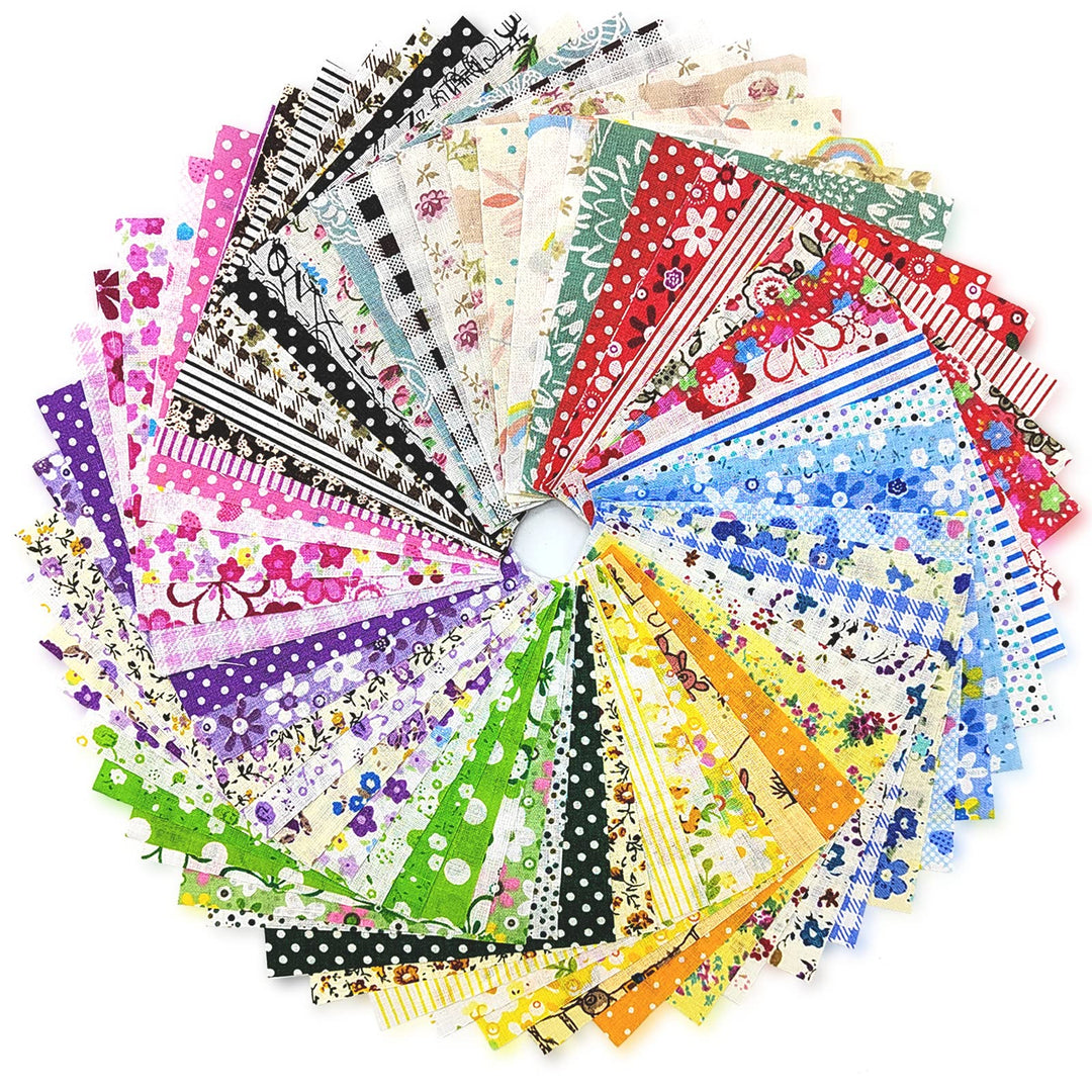 120 Pcs 4&#39;&#39; x 4&#39;&#39; Cotton Craft Fabric Bundle Squares,DIY Sewing Quarters Bundle,Precut Cotton Fabric Bundles for Precut Fabric,Quilting Fabric Bundles,DIY Sewing Quilting Scrapbooking