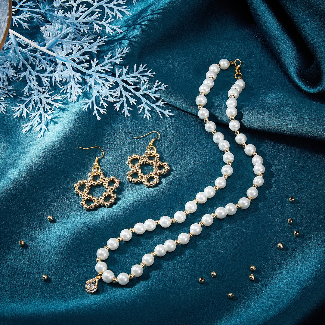 About 1000 Pcs Real 18K Gold Plated Solid Brass Beads, 4mm Metal Spacer Beads Smooth Spacer Beads Gold Beads for Jewelry Making Tarnish Free Beads, 1.2mm Hole